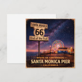Route 66 Pier Lichter Reise-Grußkarte (Vorne/Hinten)