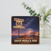 Route 66 Pier Lichter Reise-Grußkarte (Stehend Vorderseite)