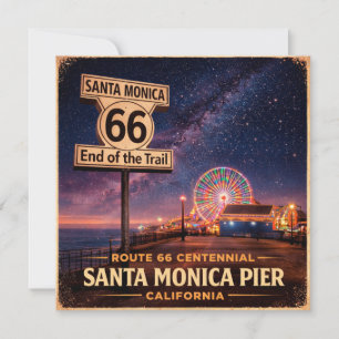 Route 66 Pier Lichter Reise-Grußkarte