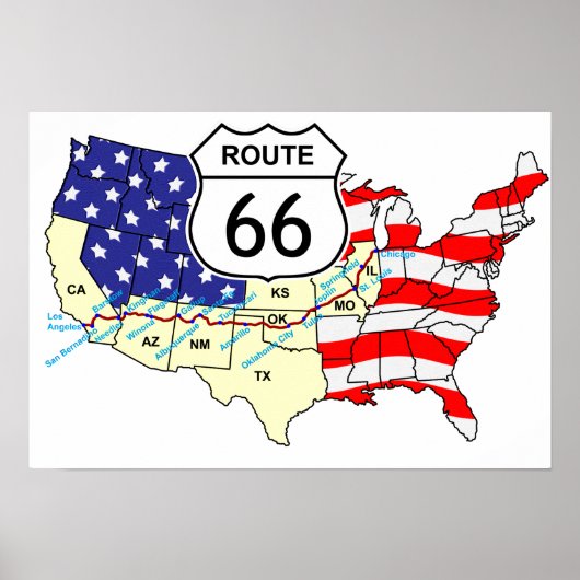 Route 66 poster (Vorne)