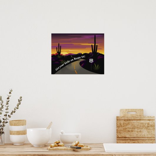 Route 66 Poster holen (Küche)