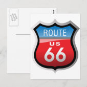 Route 66 postkarte (Vorne/Hinten)