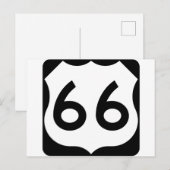 Route 66 postkarte (Vorne/Hinten)