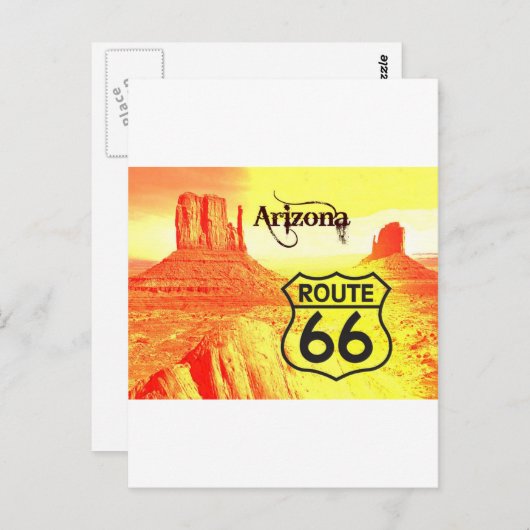 Route 66 postkarte (Vorne/Hinten)