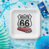 Route 66 Quadratpapierplatte Pappteller (Party)