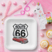 Route 66 Quadratpapierplatte Pappteller (Party)