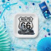 Route 66 Quadratplatte Pappteller (Party)