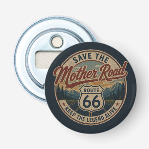 Route 66 Retro Berg-Abzeichen im Nationalpark-Stil Flaschenöffner