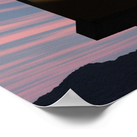 Route 66 Retro Neon Poster zum Einfahren (Ecke)