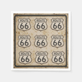 Route 66 Retro-Reise-Party-Servietten Serviette