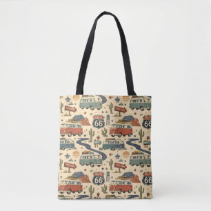 Route 66 Retro Roadside Market Reisestil Tasche