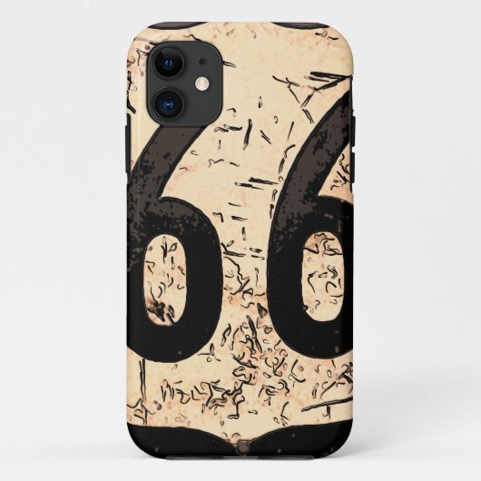 route-66-road-sign Kunst Case-Mate iPhone Hülle (Rückseite)