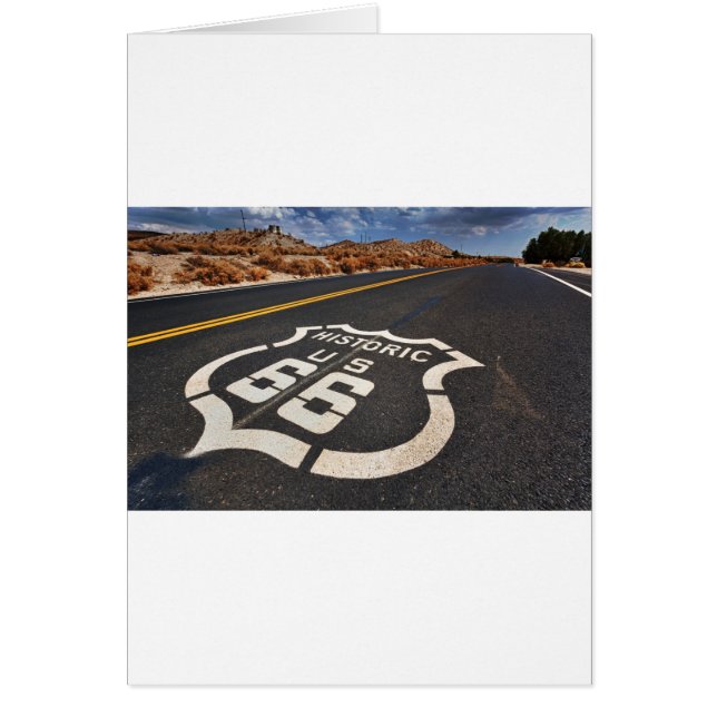 route 66 road sign USA frisierte Auto (Vorne)