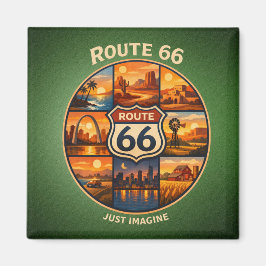 Route 66 Roadtrip-Collage Magnet