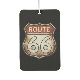 Route 66 rostiges Straßenschild Autolufterfrischer