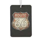 Route 66 rostiges Straßenschild Autolufterfrischer (Rückseite)