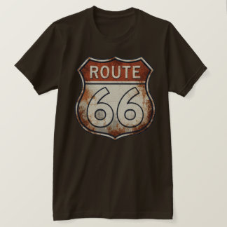 Route 66 Rostiges Straßenschild T-Shirt