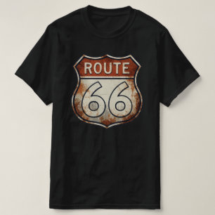 Route 66 rostiges Straßenschild T-Shirt