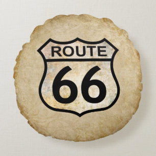 Route 66 rundes kissen