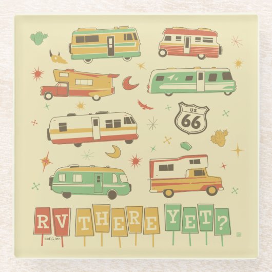 Route 66 RV Glasuntersetzer (Vorderseite)