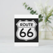 Route 66 Schild Postkarte (Stehend Vorderseite)