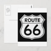 Route 66 Schild Postkarte (Vorne/Hinten)