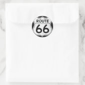 Route 66 Schild Runder Aufkleber (Tasche)