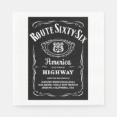 Route 66, Schwarzes Etikett Serviette (Vorderseite)