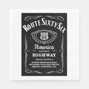 Route 66, Schwarzes Etikett Serviette