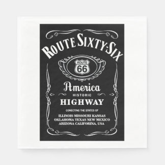Route 66, Schwarzes Etikett Serviette