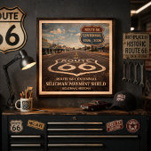 Route 66 Seligman Pavement Shield Poster