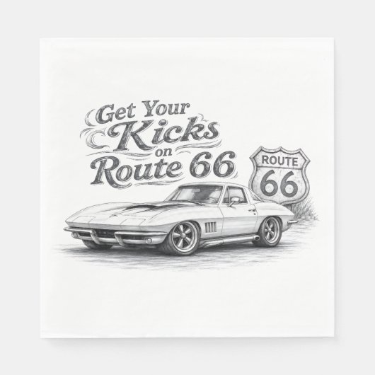 Route 66 Servietten (Vorderseite)