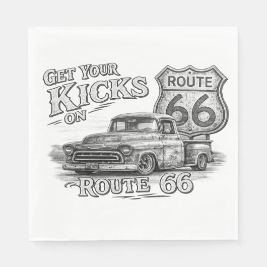 Route 66 Servietten (Vorderseite)