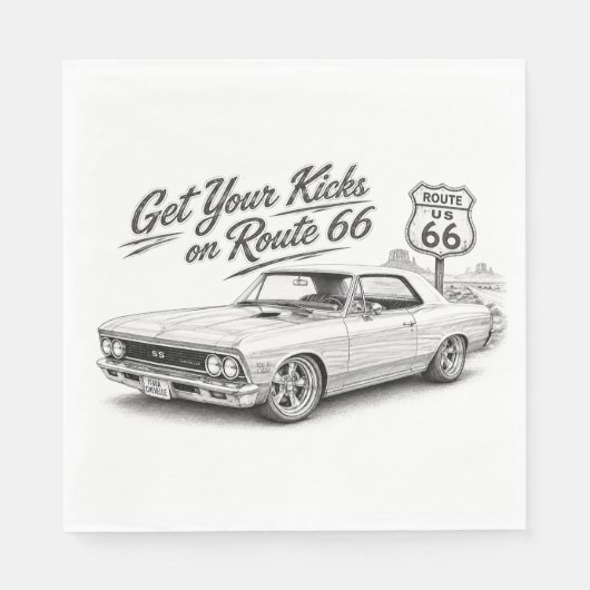 Route 66 Servietten (Vorderseite)