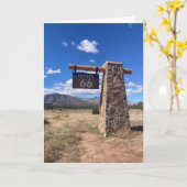 route 66 sign greeting card (blank inside) karte (Gelbe Blume)