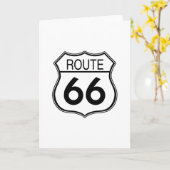 Route 66 Sign Karte (Gelbe Blume)