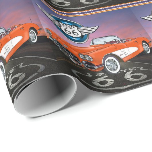 Route 66 - SRF Geschenkpapier (Rolleneckpunkt)