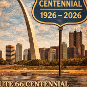 Route 66 St. Louis Gateway Arch Poster