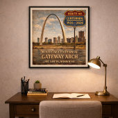 Route 66 St. Louis Gateway Arch Poster