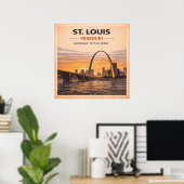 Route 66 St. Louis Gateway Heritage Poster (Heimbüro)