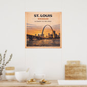 Route 66 St. Louis Gateway Heritage Poster (Küche)
