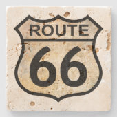 Route 66 Stone Untersetzer (Vorderseite)
