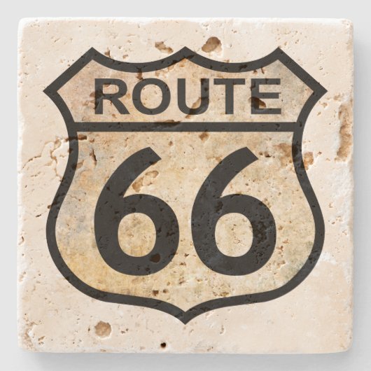 Route 66 Stone Untersetzer (Vorderseite)