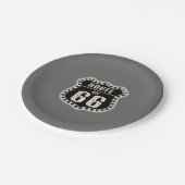 Route 66 Südamerika Pappteller (Schrägansicht)