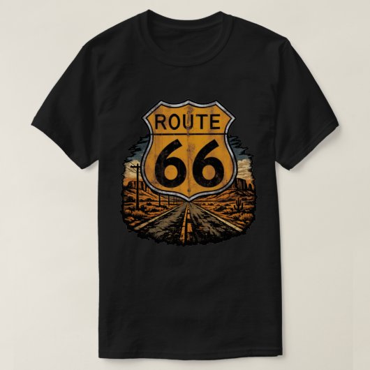 Route 66 Sunset Road T-Shirt (Design vorne)