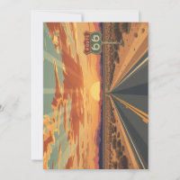Route 66 Sunset-Wüstenstraße-Reise Kunst