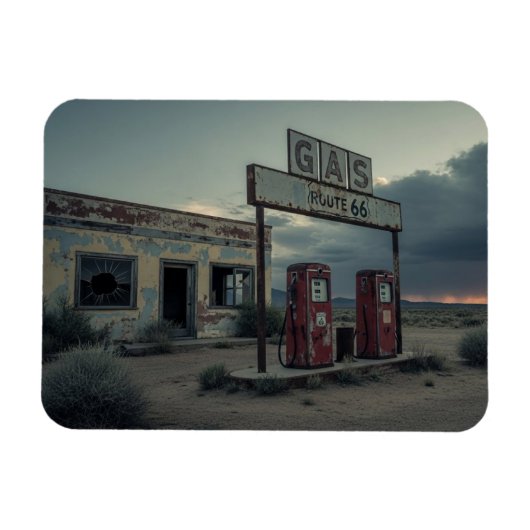Route 66 Tankstelle Magnet (Horizontal)