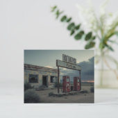 Route 66 Tankstelle Postkarte (Stehend Vorderseite)