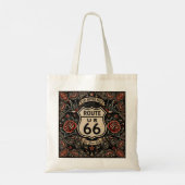 Route 66 Tattoo Road Trip Stil Tragetasche (Rückseite)