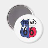 Route 66 Texas Farbe Magnet (Vorderseite/Rückseite)